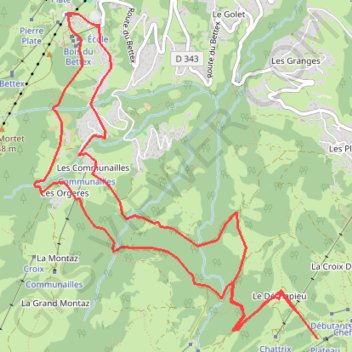 Trace GPS Bettex - Plan de la Croix Saint Nicolas de Véroce, itinéraire, parcours
