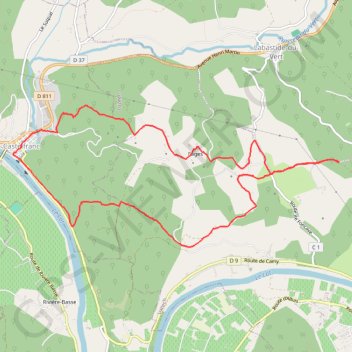 Trace GPS Fages-Castlefranc, itinéraire, parcours