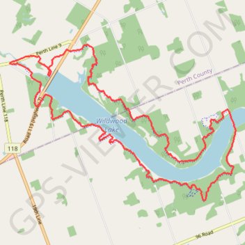 Trace GPS Wildwood Lake, itinéraire, parcours