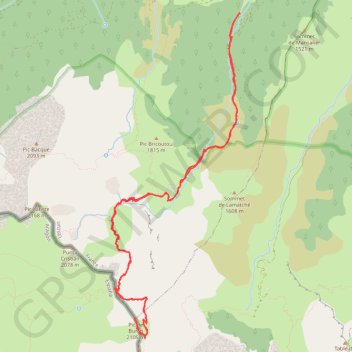 Trace GPS Pic de Burcq, itinéraire, parcours