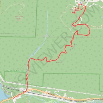 Trace GPS Orford, QC, sentier du ruisseau des chènes, itinéraire, parcours