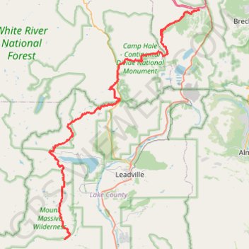 Trace GPS Continental Divide Trail (CDT), itinéraire, parcours