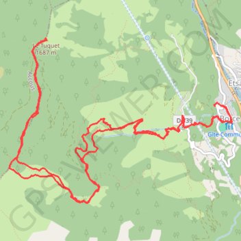 Trace GPS Tuquet 2017 12 04, itinéraire, parcours