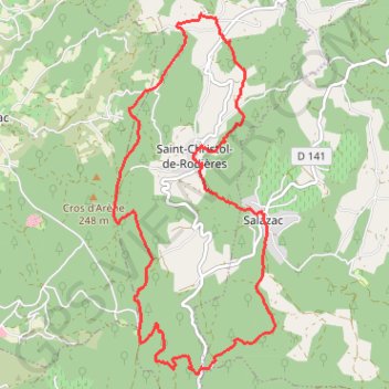 Trace GPS Saint Christol-de-Rodières, itinéraire, parcours