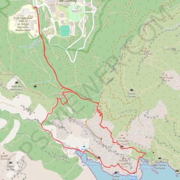 Trace GPS Calanques de Sugiton et de Morgiou, itinéraire, parcours