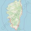 Trace GPS Ajaccio - Bastia par le sud, itinéraire, parcours