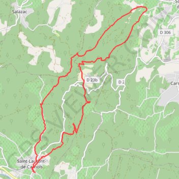 Trace GPS La Chartreuse de Valbonne, itinéraire, parcours