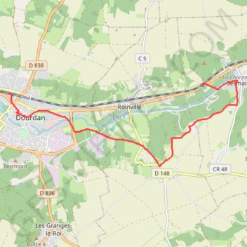 Trace GPS Le château de Dourdan, itinéraire, parcours