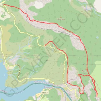 Trace GPS Crêtes de l'Ourbès, itinéraire, parcours