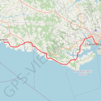 Trace GPS Borden-Charleton - Charlottetown, itinéraire, parcours