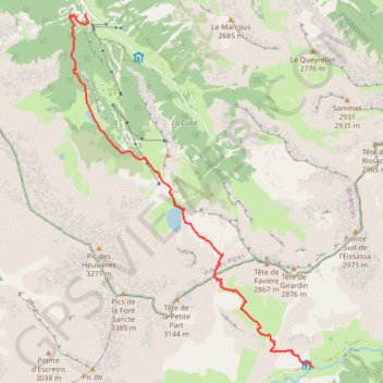 Trace GPS De Ceillac à Maljasset, itinéraire, parcours