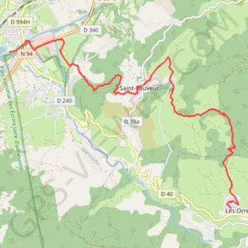 Trace GPS [Itinéraire] Descente des Orres par le Chef-Lieu, itinéraire, parcours