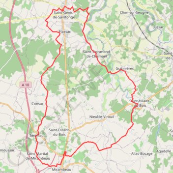 Trace GPS Mirambeau_St-Genis_Nieul_Mirambeau-16369022, itinéraire, parcours