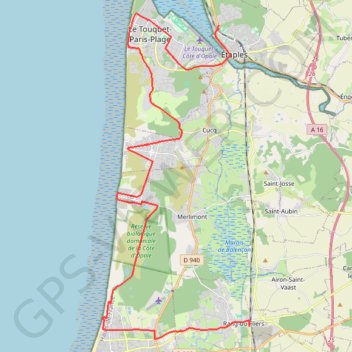 Trace GPS Le littoral de Étaples à Rang-du-Fliers, itinéraire, parcours