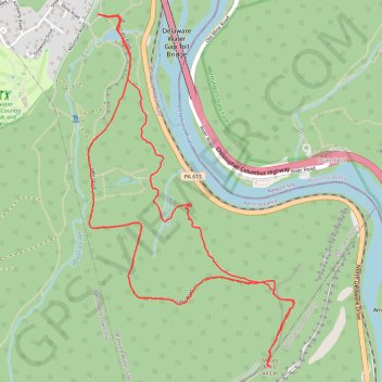 Trace GPS Mount Minsi via Council Rock, Lookout Rock and Minsi Lookout, itinéraire, parcours