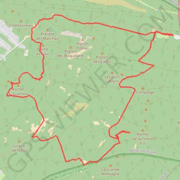 Trace GPS Randonnée dans le Massif des Trois Pignons, itinéraire, parcours