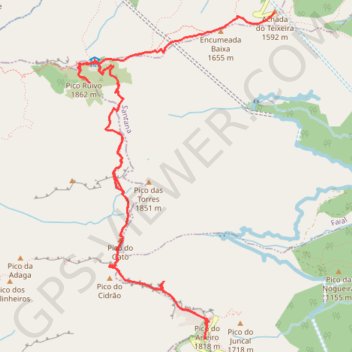 Trace GPS Madère, itinéraire, parcours