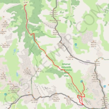 Trace GPS Raid Queyras J4 - Couloir d'anthologie, itinéraire, parcours