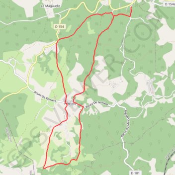 Trace GPS Chartrier-Ferrière - Rando des Causses, itinéraire, parcours