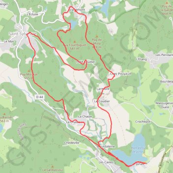 Trace GPS Vallons et forêts des monts d'Ambazac depuis l'Étang de Jonas, itinéraire, parcours