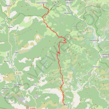 Trace GPS Randonnée Saint Dalmas Utelle, itinéraire, parcours