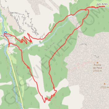 Trace GPS Chalet des Acles, itinéraire, parcours