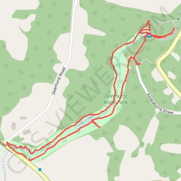 Trace GPS Deerhurst Road Park, itinéraire, parcours