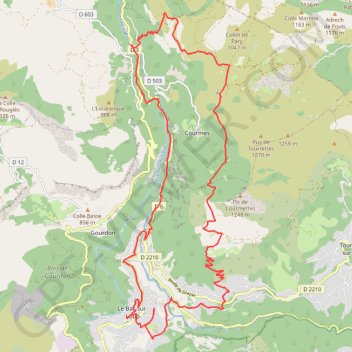 Trace GPS Gorges du loup - Est, itinéraire, parcours