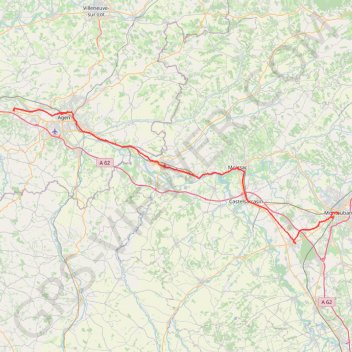 Trace GPS Sérignac sur Garonne Montauban, itinéraire, parcours