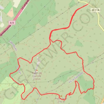 Trace GPS Vues depuis la Gardiole, itinéraire, parcours