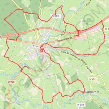 Trace GPS Marche du Bœuf - Charolles, itinéraire, parcours