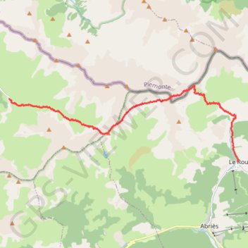 Trace GPS Queyras-Viso VARIANTE : Le Roux - Les Fonts, itinéraire, parcours
