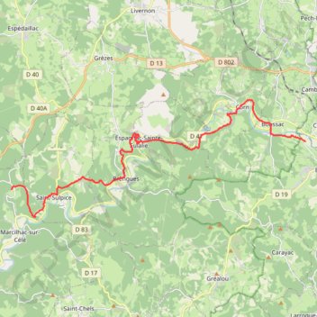 Trace GPS Traces enregistrées avec OSMTracker pour Android™, itinéraire, parcours