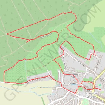 Trace GPS Pagny-sur-Moselle, itinéraire, parcours