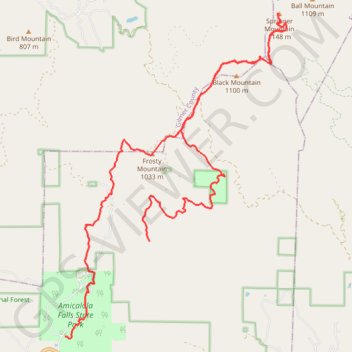Trace GPS Springer Mountain Loop, itinéraire, parcours