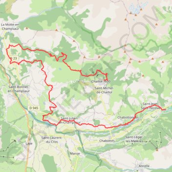 Trace GPS Rando du Champsaur, itinéraire, parcours