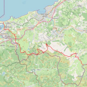 Trace GPS GR10 Hendaye - Venta Berrouet, itinéraire, parcours