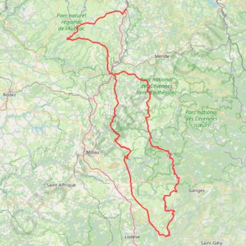 Trace GPS CHEMIN DE ST GUILHEM LE DESERT, itinéraire, parcours