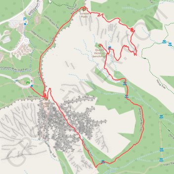 Trace GPS Queen Victoria, Two Bridges and Thor's Hammer Loop, itinéraire, parcours