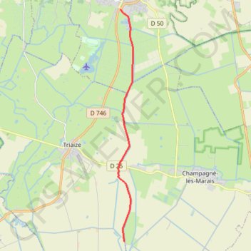 Trace GPS Le long du Canal de Luçon, itinéraire, parcours