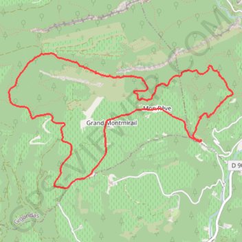 Trace GPS Le tour du Grand Montmirail - Lafare, itinéraire, parcours