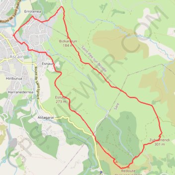 Trace GPS Les trois sommets de Bizkarzun, Zuhalmendi et Esnaur, itinéraire, parcours