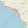 Trace GPS La Rochelle (17000), Charente-Maritime, Nouvelle-Aquitaine, France - Quimper (29000), Finistère, Bretagne, France, itinéraire, parcours
