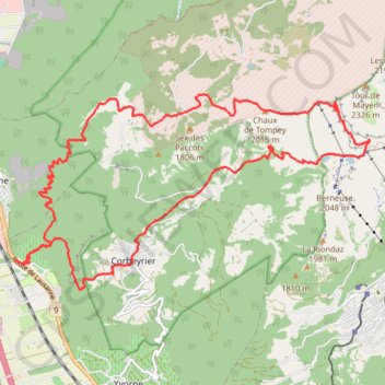 Trace GPS Roche - Tour d'Aï, itinéraire, parcours