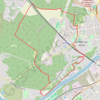 Trace GPS Mairie de Le Mée, itinéraire, parcours