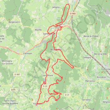 Trace GPS Trans de La Mère Boîtier - Tramayes, itinéraire, parcours
