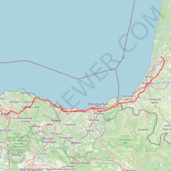 Trace GPS Tosse - Bilbao, itinéraire, parcours