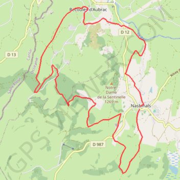 Trace GPS Grande Traversée de l'Aubrac - Nasbinals, itinéraire, parcours