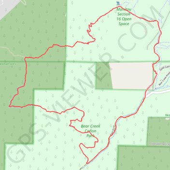Trace GPS Palmer Loop (Section 16 Trail), itinéraire, parcours