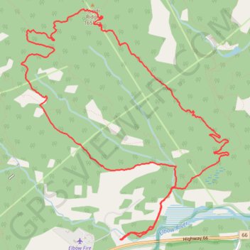 Trace GPS Elbow, Sugar Daddy, Strange Brew, Bobcat and Fullerton Loop, itinéraire, parcours